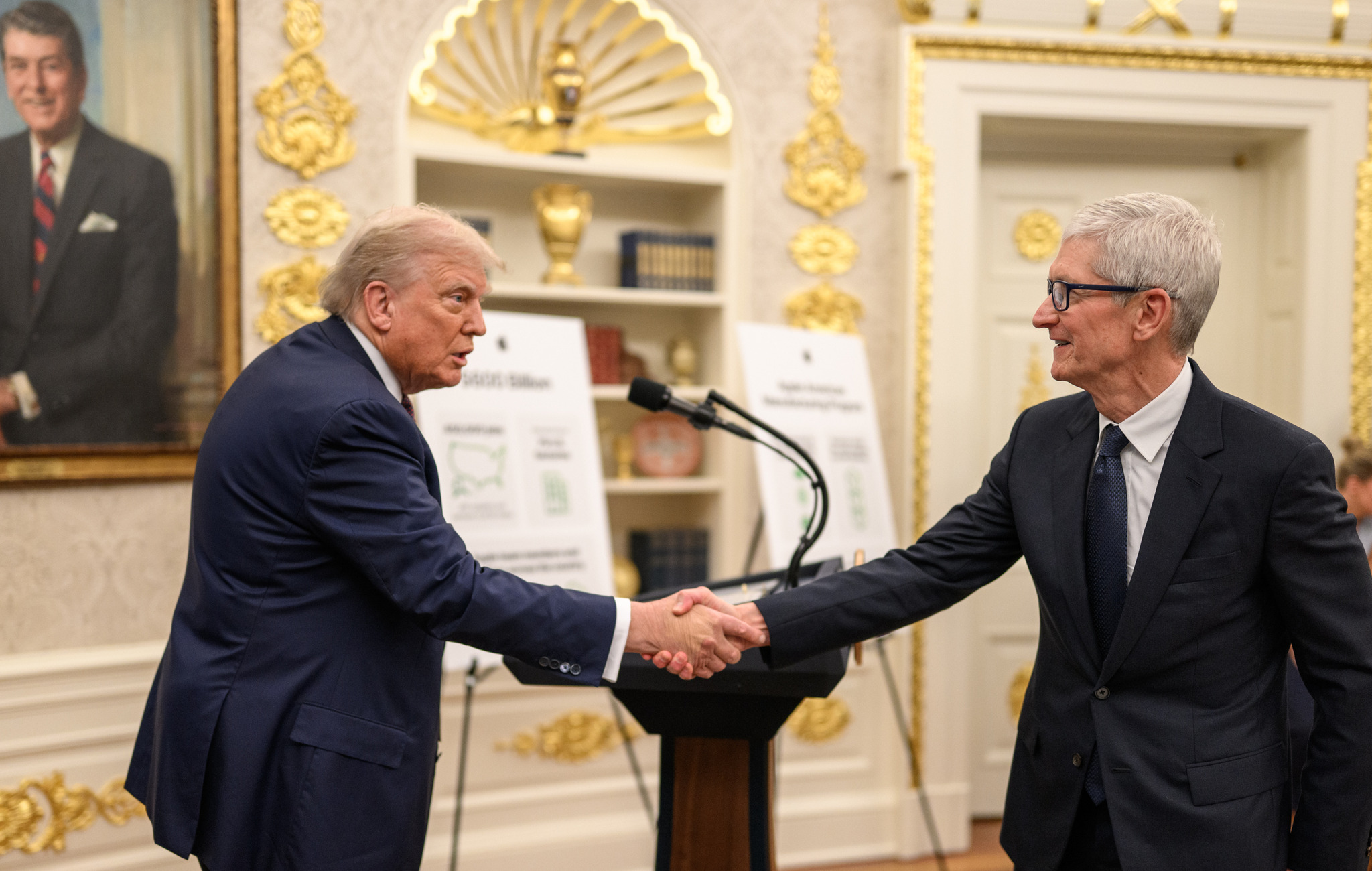Trump Exempts Apple Microchips as Cook Pledges $600B Investment
