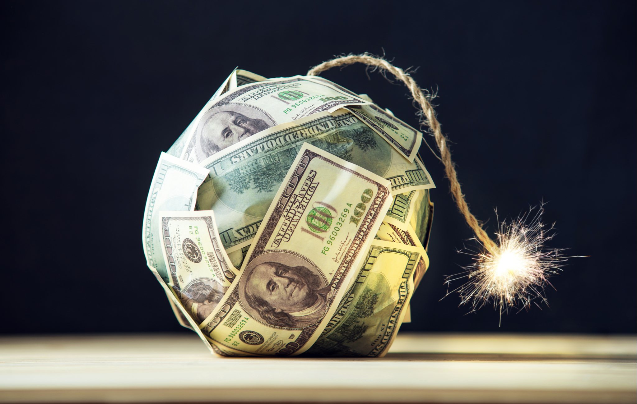 money, bomb, spark
